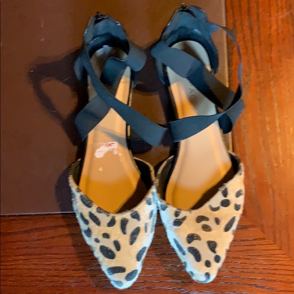 D’orsay Flats Leopard Calf Hair Print Rampage 10